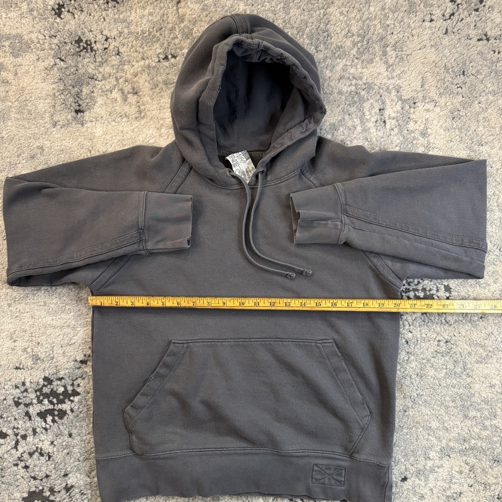 Y2K Old Navy LIVE Distressed Hoodie Size Medium Charcoal Gray - Picture 9 of 10